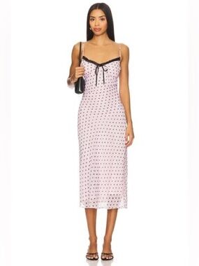 Bella Venice x REVOLVE Avani Dress in Pink Polka Dot